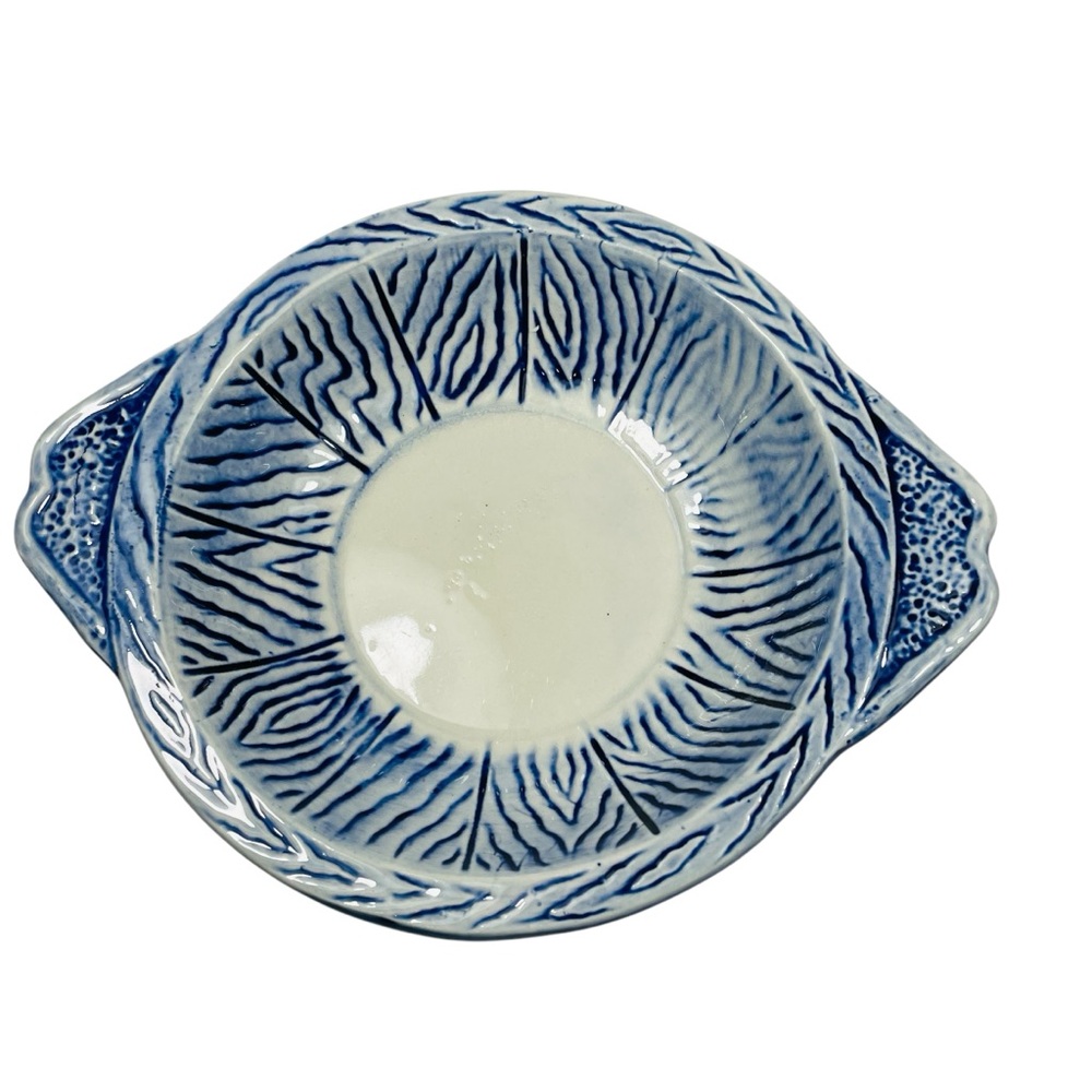 Vintage Blue and White Ceramic Plate Bowl Trinket Japan